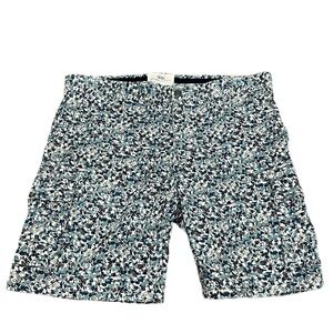 WRK 36 mens blue floral cargo shorts cotton spandex